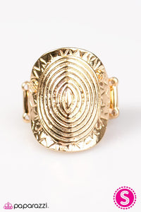 Paparazzi "It's All Sun And Games" Gold Ring Paparazzi Jewelry
