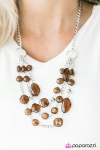 Paparazzi "Summer Sunsets" Brown Necklace & Earring Set Paparazzi Jewelry