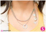 Paparazzi "Pulling at My Heartstrings" Silver Necklace & Earring Set Paparazzi Jewelry