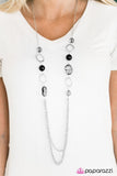 Paparazzi "Sassy and Glassy" Black Necklace & Earring Set Paparazzi Jewelry