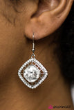 Paparazzi "Its A GLAMs World" White Earrings Paparazzi Jewelry