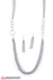 Paparazzi "The Love Connection" Silver 002FJ Necklace & Earring Set Paparazzi Jewelry