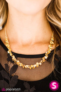 Paparazzi "Year To Shimmer" Gold Necklace & Earring Set Paparazzi Jewelry