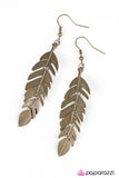 Paparazzi "Use Your Wings" Brass Earrings Paparazzi Jewelry