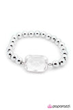 Paparazzi "You Are a Gem" White Bracelet Paparazzi Jewelry