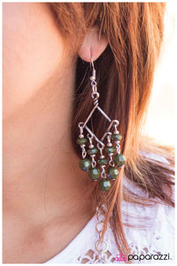 Paparazzi "Dipped in Decadence - Green" earring Paparazzi Jewelry