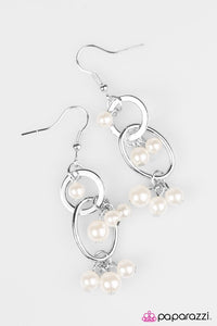Paparazzi "May All Your Wishes Come True" White Earrings Paparazzi Jewelry