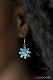 Paparazzi "Hawaiian Love Story" Blue Floral Earrings Paparazzi Jewelry