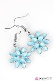 Paparazzi "Hawaiian Love Story" Blue Floral Earrings Paparazzi Jewelry