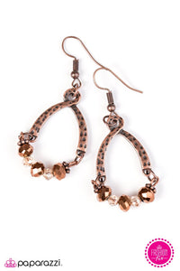 Paparazzi "Whimsically Whimsy" Copper Earrings Paparazzi Jewelry