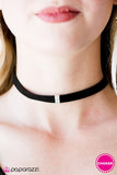 Paparazzi "Fiercely Feline" Black Choker Necklace & Earring Set Paparazzi Jewelry