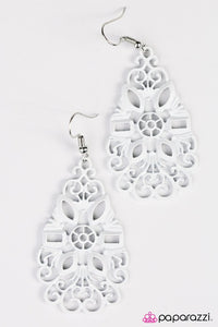 Paparazzi "Garden Tea Party" White Earrings Paparazzi Jewelry