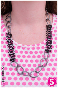 Paparazzi "Caught In Her Web" Black Necklace & Earring Set Paparazzi Jewelry