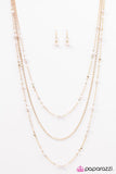 Paparazzi "Quite Summer-esque" Gold Necklace & Earring Set Paparazzi Jewelry