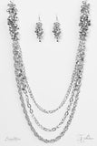 Paparazzi "The Shelley" Silver Zi Collection Necklace & Earring Set Paparazzi Jewelry