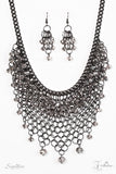 Paparazzi "The Nina" Gunmetal Necklace & Earring Set Zi Collection Paparazzi Jewelry