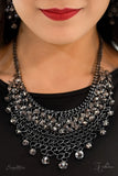 Paparazzi "The Nina" Gunmetal Necklace & Earring Set Zi Collection Paparazzi Jewelry