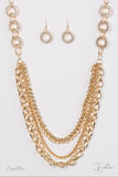 Paparazzi "The Melissa" Zi Collection Gold Necklace & Earring Set Paparazzi Jewelry