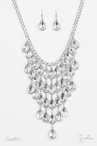 Paparazzi "The Shanae" White 2017 Zi Collection Necklace & Earring Set Paparazzi Jewelry