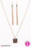 Paparazzi "Just The Way You Are" Copper Engraved BE YOU TIFUL Necklace & Earring Set Paparazzi Jewelry