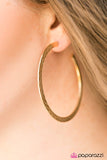 Paparazzi "Squad Goals" Gold Etched Hoop Earrings Paparazzi Jewelry