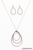 Paparazzi "Summer Storm" Copper Necklace & Earring Set Paparazzi Jewelry