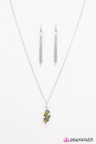 Paparazzi "Frozen In Fall" Yellow Necklace & Earring Set Paparazzi Jewelry