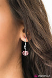 Paparazzi "Glitzy-est Of Them All" Pink Lanyard & Earring Set Paparazzi Jewelry
