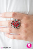 Paparazzi "Boomin and Bloomin" Red Ring Paparazzi Jewelry