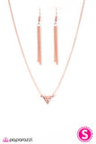 Paparazzi "Party At The Pyramids" Copper Necklace & Earring Set Paparazzi Jewelry
