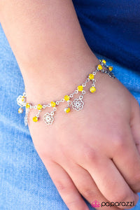 Paparazzi "Hibiscus Breeze" Yellow Bracelet Paparazzi Jewelry
