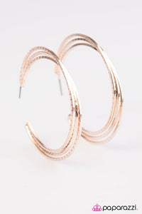 Paparazzi "Shine For The Taking" Rose Gold Earrings Paparazzi Jewelry