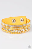 Paparazzi "Hot GLAM!" Yellow Wrap Bracelet Paparazzi Jewelry