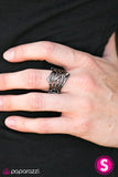 Paparazzi "Head Over Shimmer" Black Ring Paparazzi Jewelry