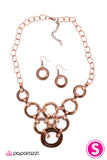 Paparazzi "Fiercely Fastened" Copper Necklace & Earring Set Paparazzi Jewelry