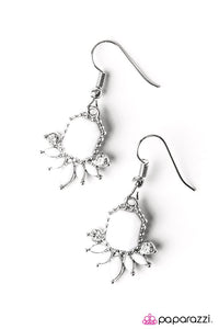 Paparazzi "Portland Party" White Earrings Paparazzi Jewelry