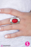 Paparazzi "River Stone Radiance" Red Ring Paparazzi Jewelry