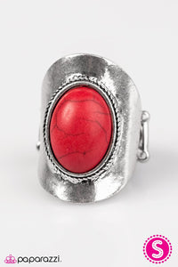 Paparazzi "River Stone Radiance" Red Ring Paparazzi Jewelry