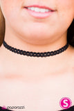 Paparazzi "Pretty GLAM Quick" Black Lace Choker Necklace & Earring Set Paparazzi Jewelry
