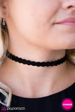 Paparazzi "Keep Your Friends Close" Black Choker Necklace & Earring Set Paparazzi Jewelry