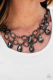Paparazzi "Show-Stopping Shimmer" Black Necklace & Earring Set Paparazzi Jewelry