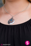 Paparazzi "One In A MEDALLION" Blue Necklace & Earring Set Paparazzi Jewelry