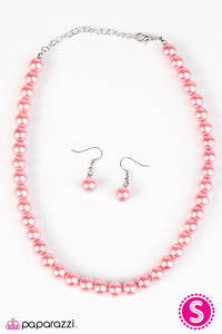 Paparazzi "Not Your Mama's Pearls" Orange Necklace & Earring Set Paparazzi Jewelry