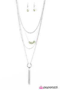 Paparazzi "Boot Scootin Boogie" Green Necklace & Earring Set Paparazzi Jewelry