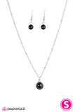 Paparazzi "Sea-cretly Yours" Black Necklace & Earring Set Paparazzi Jewelry