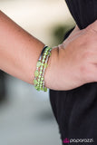 Paparazzi "Tiki Twist" Green Bracelet Paparazzi Jewelry