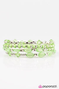 Paparazzi "Tiki Twist" Green Bracelet Paparazzi Jewelry