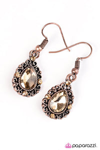 Paparazzi "I Don't Cry I Sparkle" Copper Earrings Paparazzi Jewelry