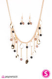 Paparazzi "Summer Mermaid" Gold Necklace & Earring Set Paparazzi Jewelry