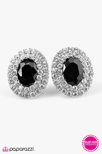 Paparazzi "Red Carpet Royalty" Black Clip On Earrings Paparazzi Jewelry